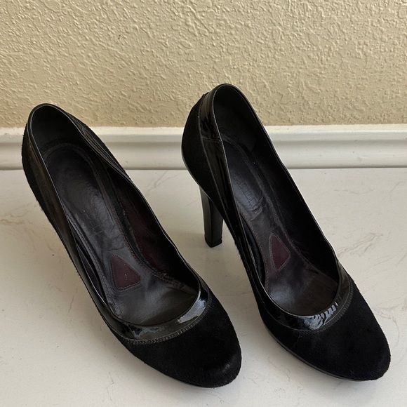 Jil Sander Shoes - Jil Sander Pony Hair and Patent Leather High Heel
